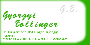 gyorgyi bollinger business card