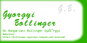 gyorgyi bollinger business card
